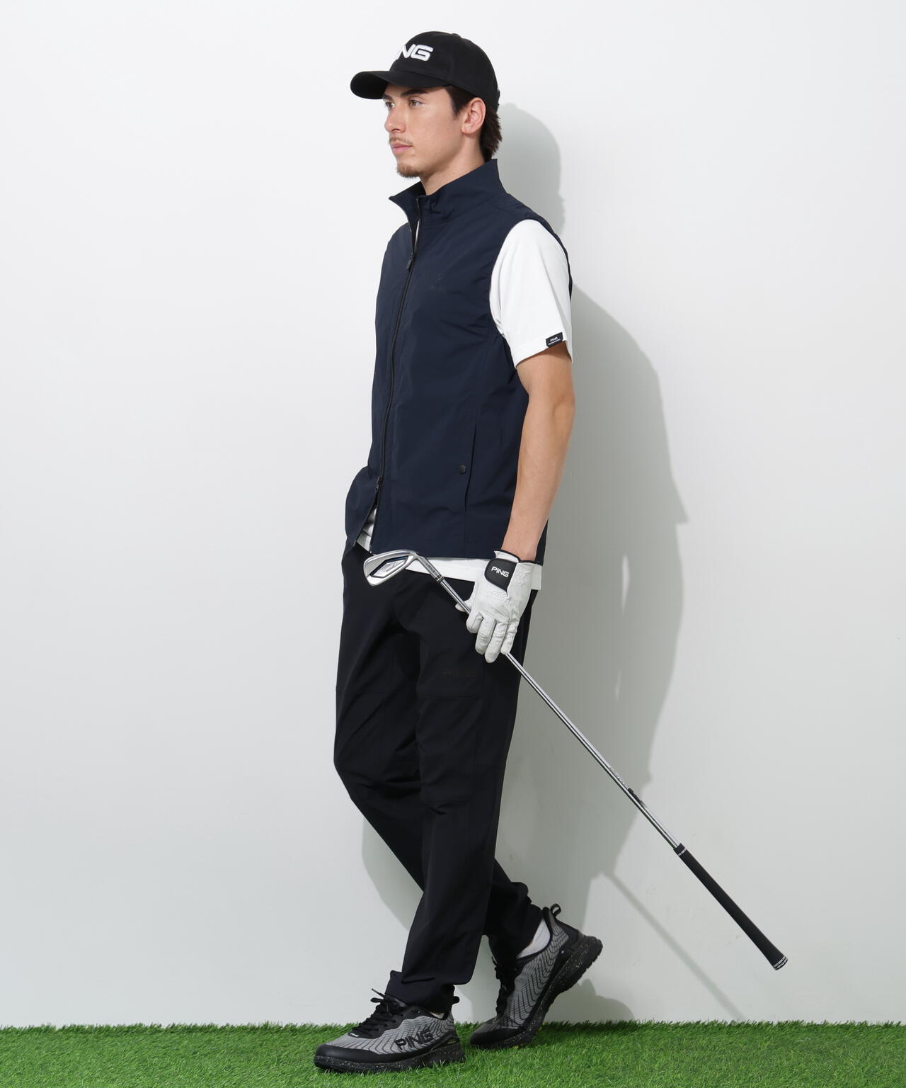 【PING APPAREL】ストレッチリップストップ/メッシュニット 高機能レイヤードツインセット ＜PERFORMANCE＞ (MENS)