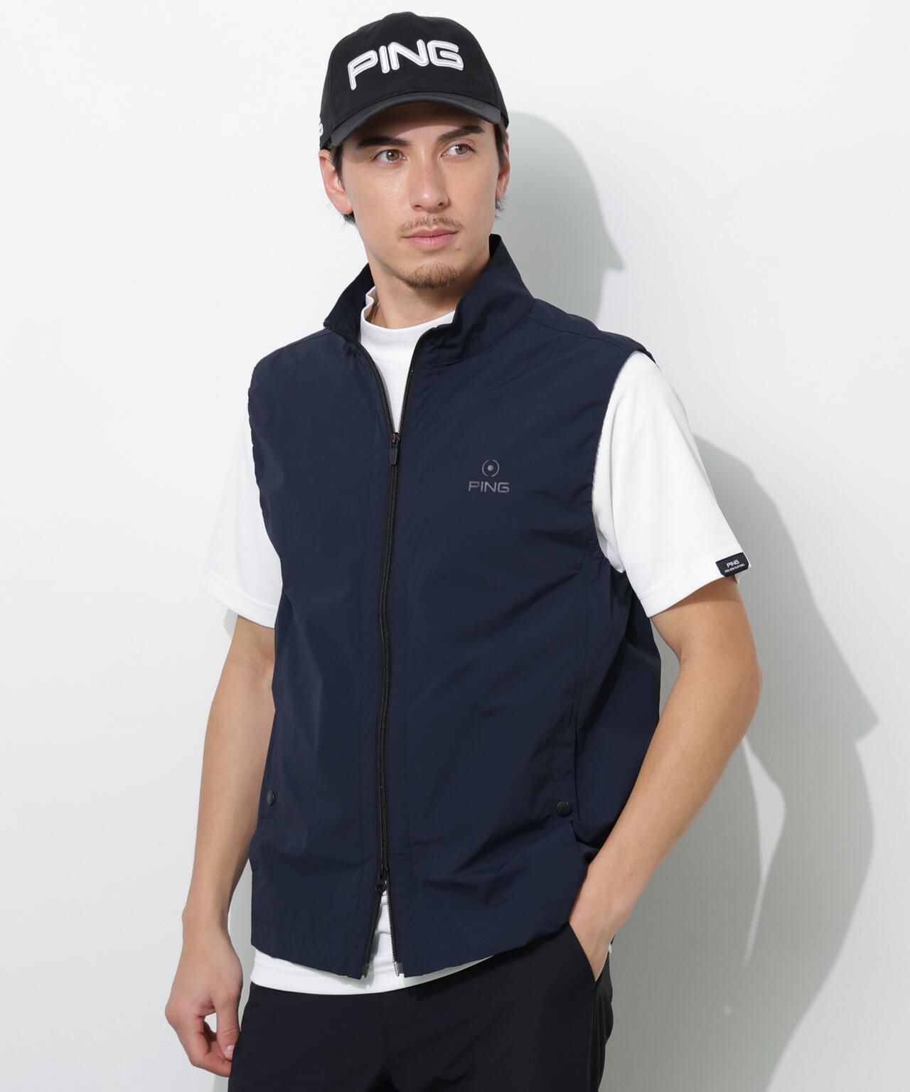 【PING APPAREL】ストレッチリップストップ/メッシュニット 高機能レイヤードツインセット ＜PERFORMANCE＞ (MENS)