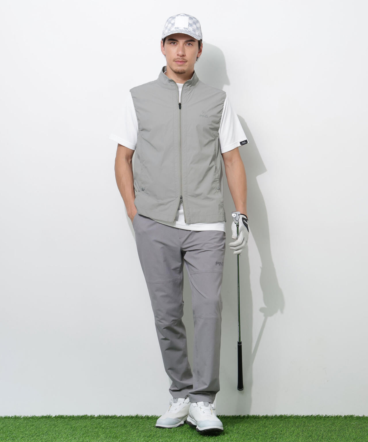 【PING APPAREL】ストレッチリップストップ/メッシュニット 高機能レイヤードツインセット ＜PERFORMANCE＞ (MENS)