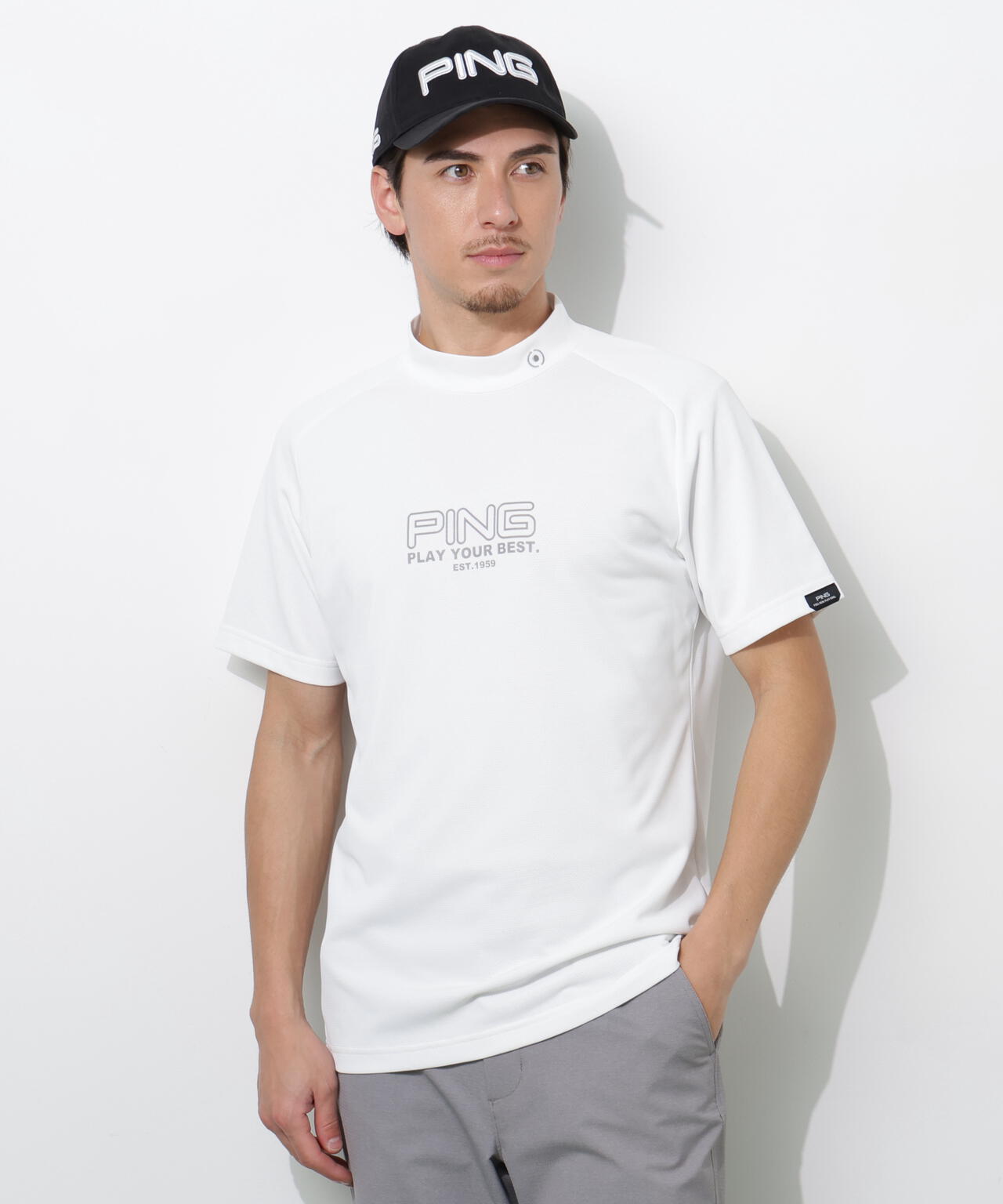 【PING APPAREL】ストレッチリップストップ/メッシュニット 高機能レイヤードツインセット ＜PERFORMANCE＞ (MENS)