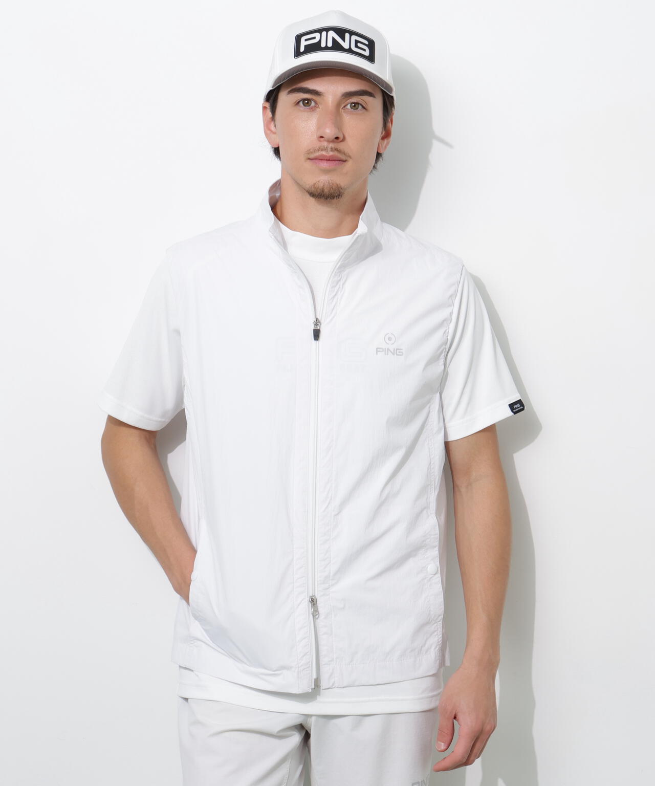 【PING APPAREL】ストレッチリップストップ/メッシュニット 高機能レイヤードツインセット ＜PERFORMANCE＞ (MENS)