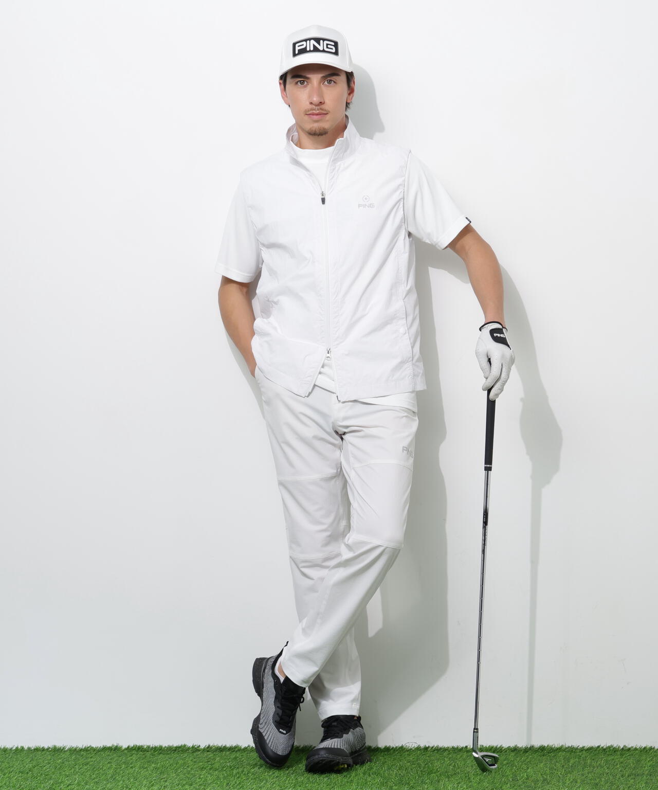 【PING APPAREL】ストレッチリップストップ/メッシュニット 高機能レイヤードツインセット ＜PERFORMANCE＞ (MENS)