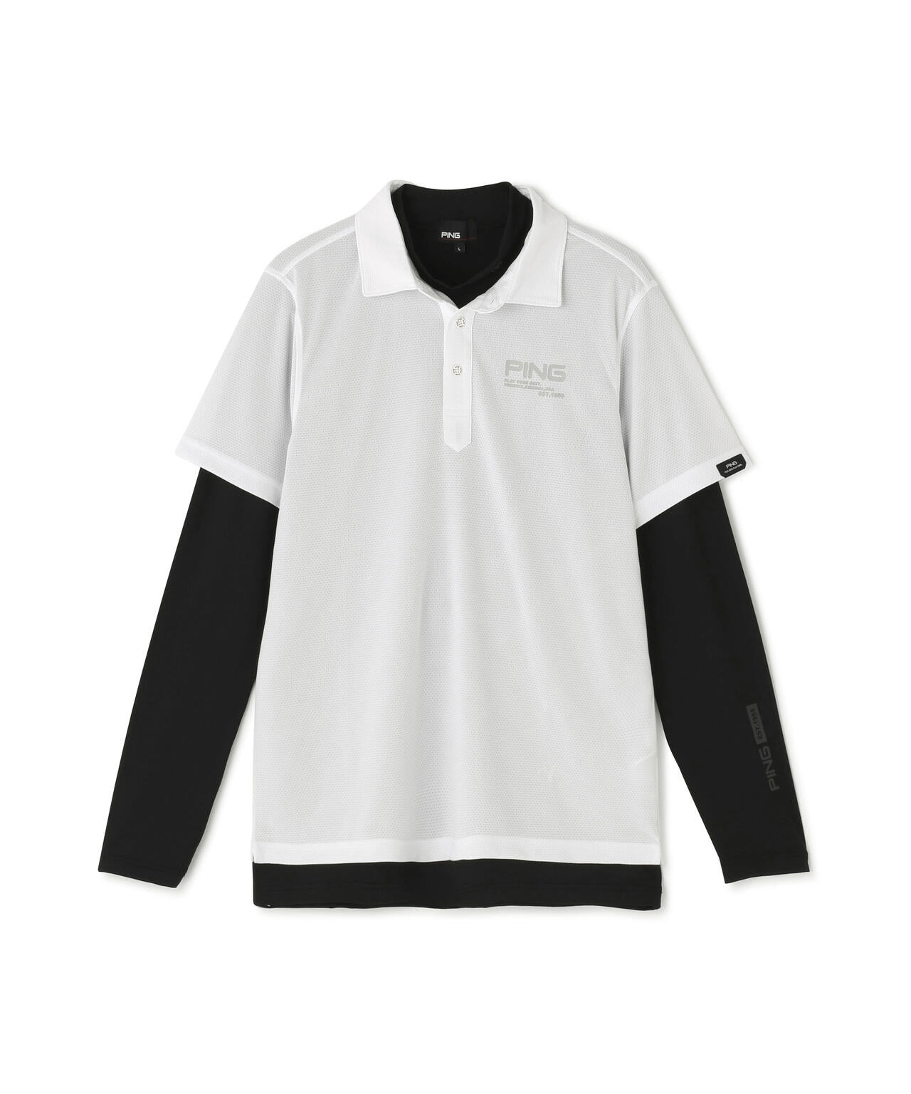 【PING APPAREL】ハニカムメッシュ/ベア天竺 レイヤードツインセット ＜PERFORMANCE＞ (MENS)
