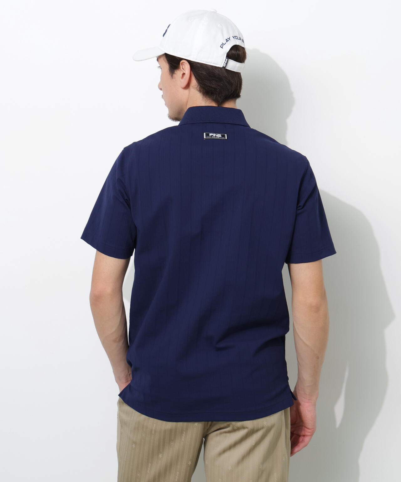【PING APPAREL】EPIX変形ストレッチカノコ半袖ポロシャツ ＜NAITVE＞ (MENS)