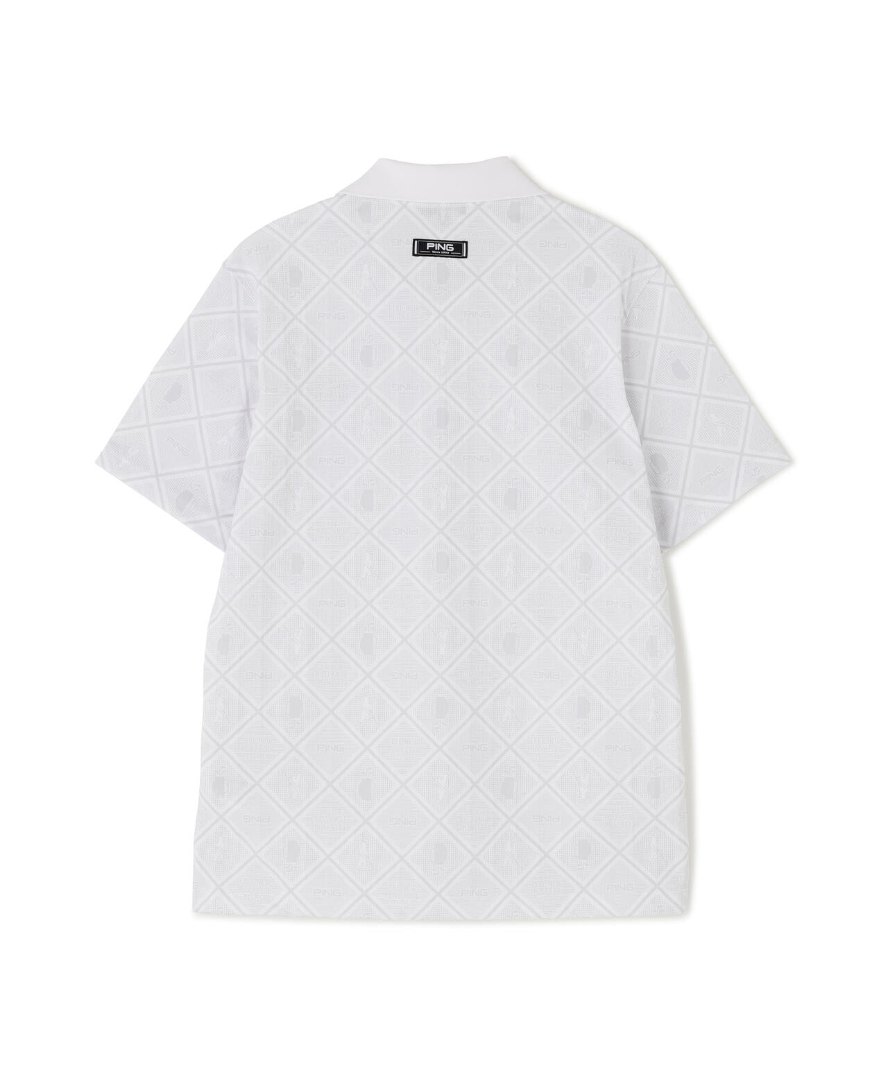 【PING APPAREL】バイアスチェックプリントEPIX変形ストレッチサッカー半袖ポロシャツ ＜NATIVE＞ (MENS)