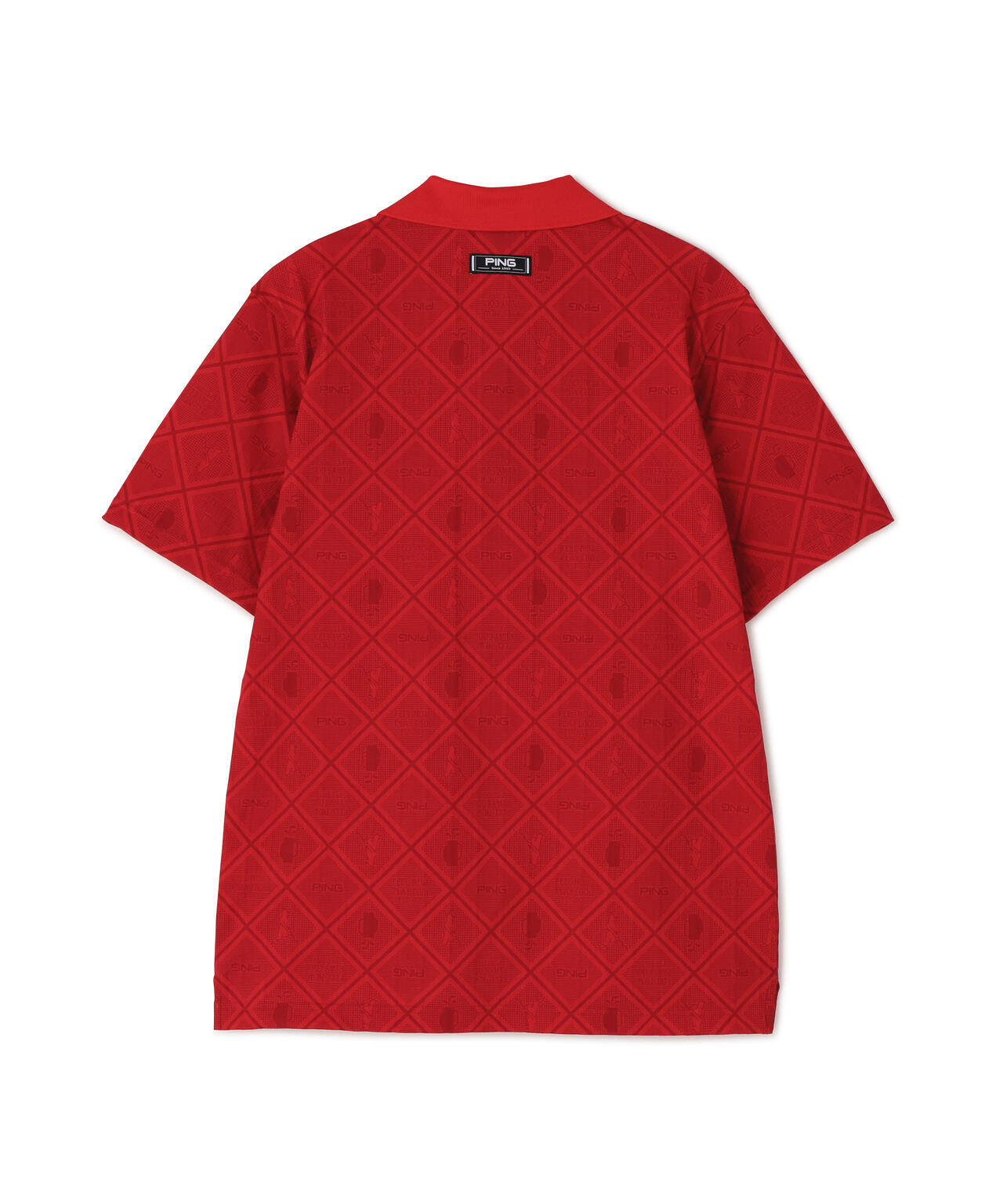 【PING APPAREL】バイアスチェックプリントEPIX変形ストレッチサッカー半袖ポロシャツ ＜NATIVE＞ (MENS)