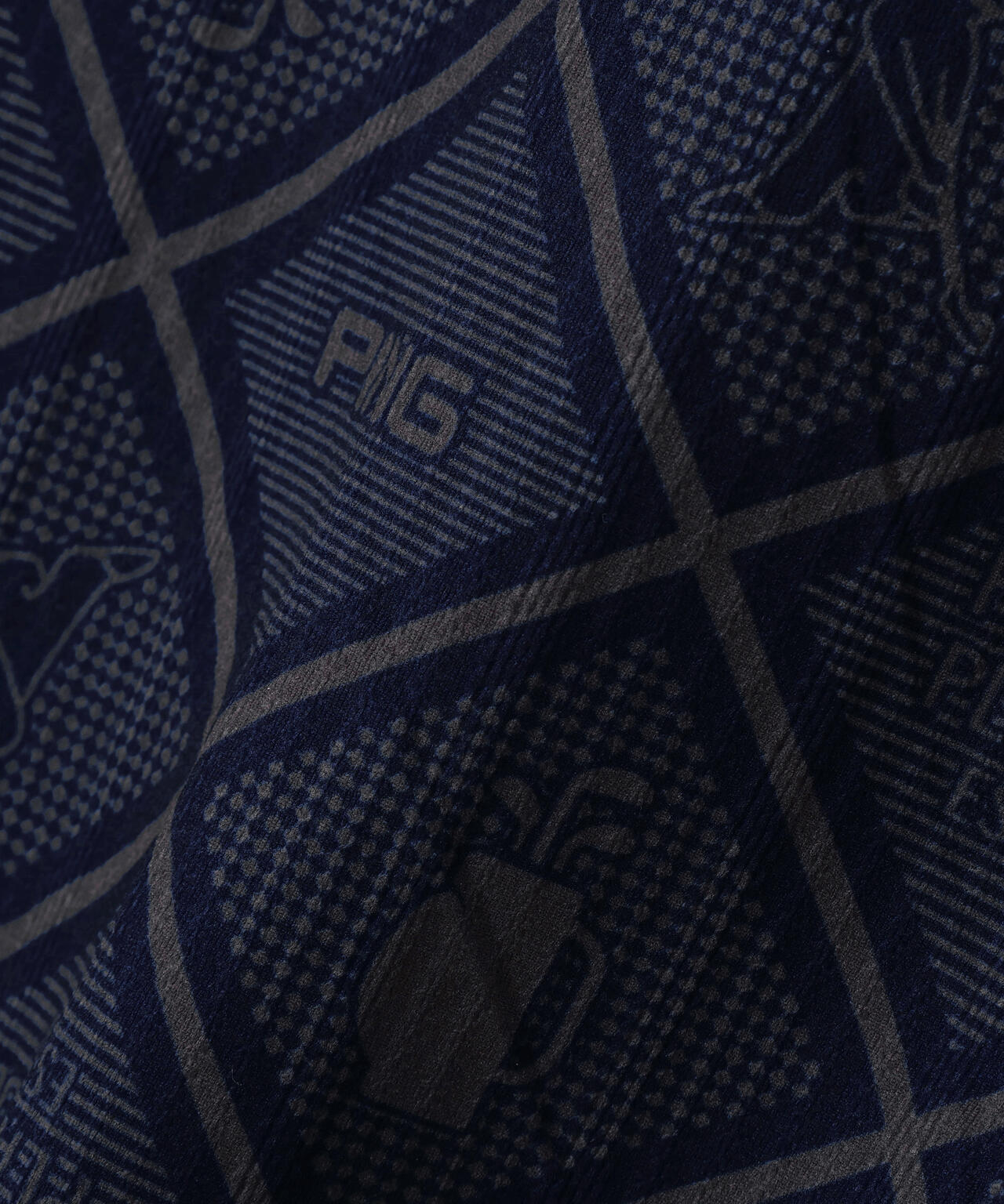 【PING APPAREL】バイアスチェックプリントEPIX変形ストレッチサッカー半袖ポロシャツ ＜NATIVE＞ (MENS)
