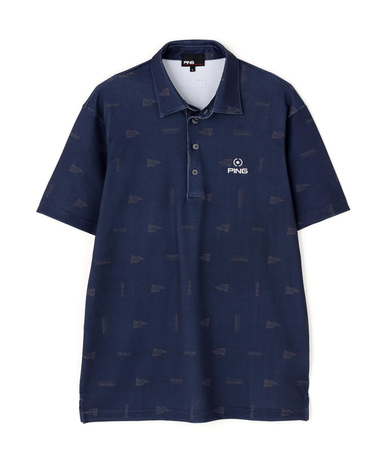 【PING APPAREL】ストレッチミニポップコーン半袖ポロシャツ ＜NATIVE＞ (MENS)
