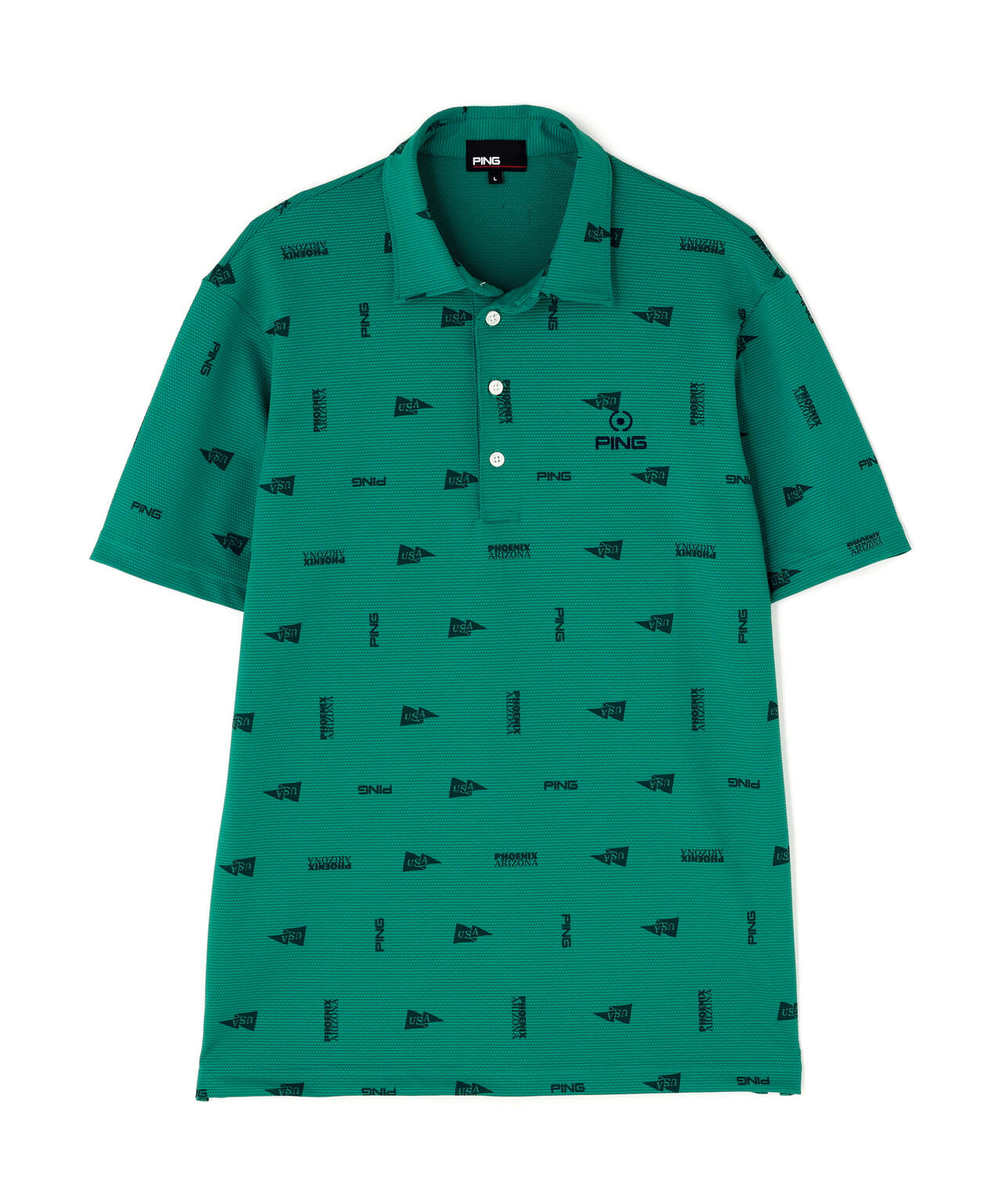 【PING APPAREL】ストレッチミニポップコーン半袖ポロシャツ ＜NATIVE＞ (MENS)