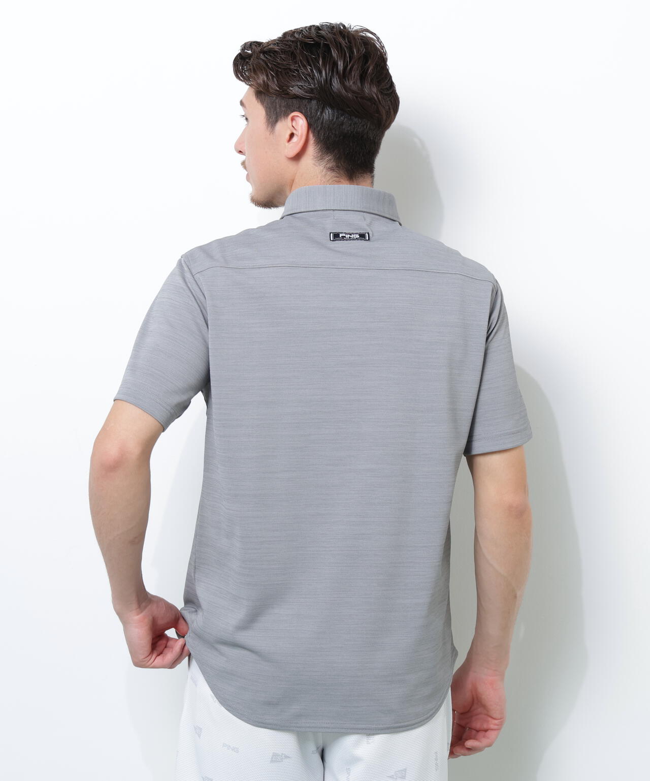 【PING APPAREL】Mr.PINGエンボスカノコ レイブロック半袖ボタンダウンシャツ ＜NAITVE＞ (MENS)