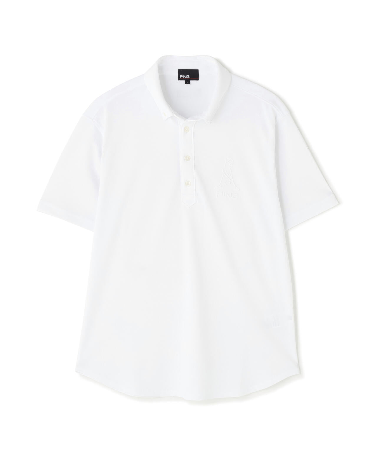 【PING APPAREL】Mr.PINGエンボスカノコ レイブロック半袖ボタンダウンシャツ ＜NAITVE＞ (MENS)
