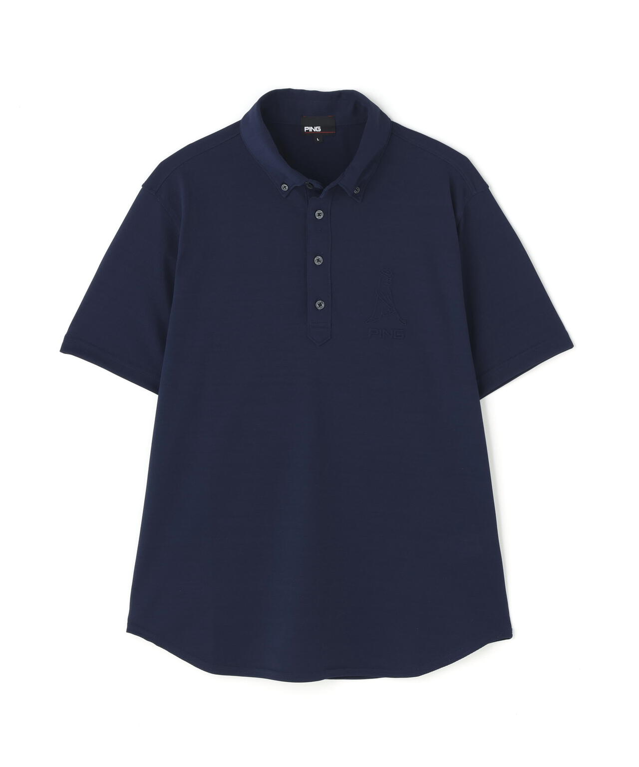 【PING APPAREL】Mr.PINGエンボスカノコ レイブロック半袖ボタンダウンシャツ ＜NAITVE＞ (MENS)