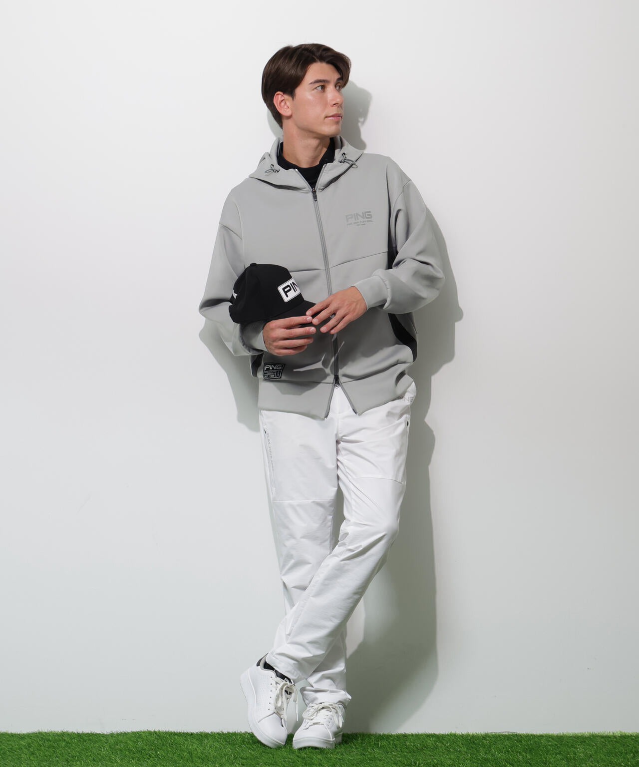 【PING APPAREL】ダンボールニットフルジップフーディー ＜GOLD＞ (MENS)