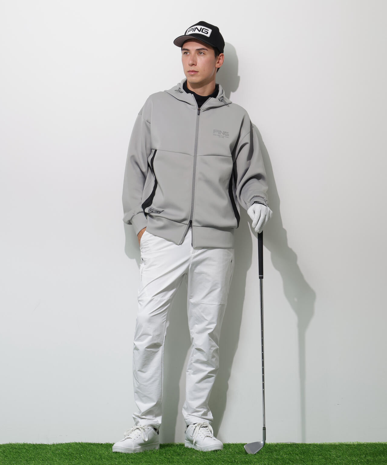 【PING APPAREL】ダンボールニットフルジップフーディー ＜GOLD＞ (MENS)