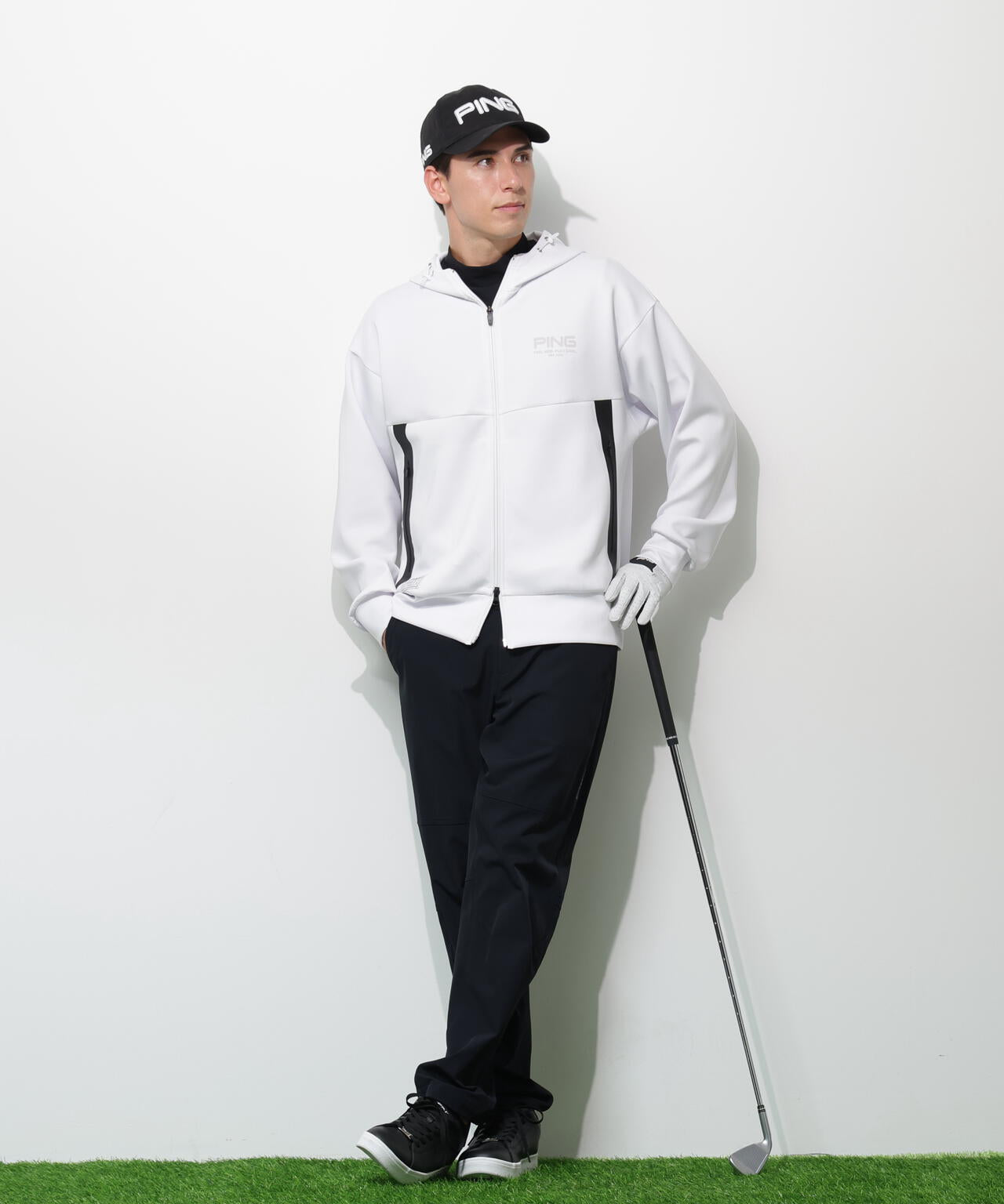 【PING APPAREL】ダンボールニットフルジップフーディー ＜GOLD＞ (MENS)