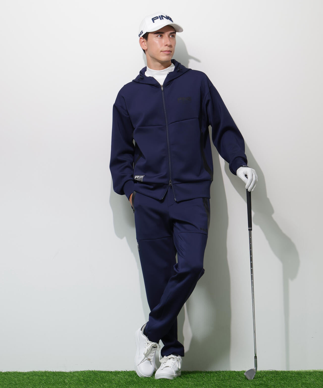 【PING APPAREL】ダンボールニットフルジップフーディー ＜GOLD＞ (MENS)