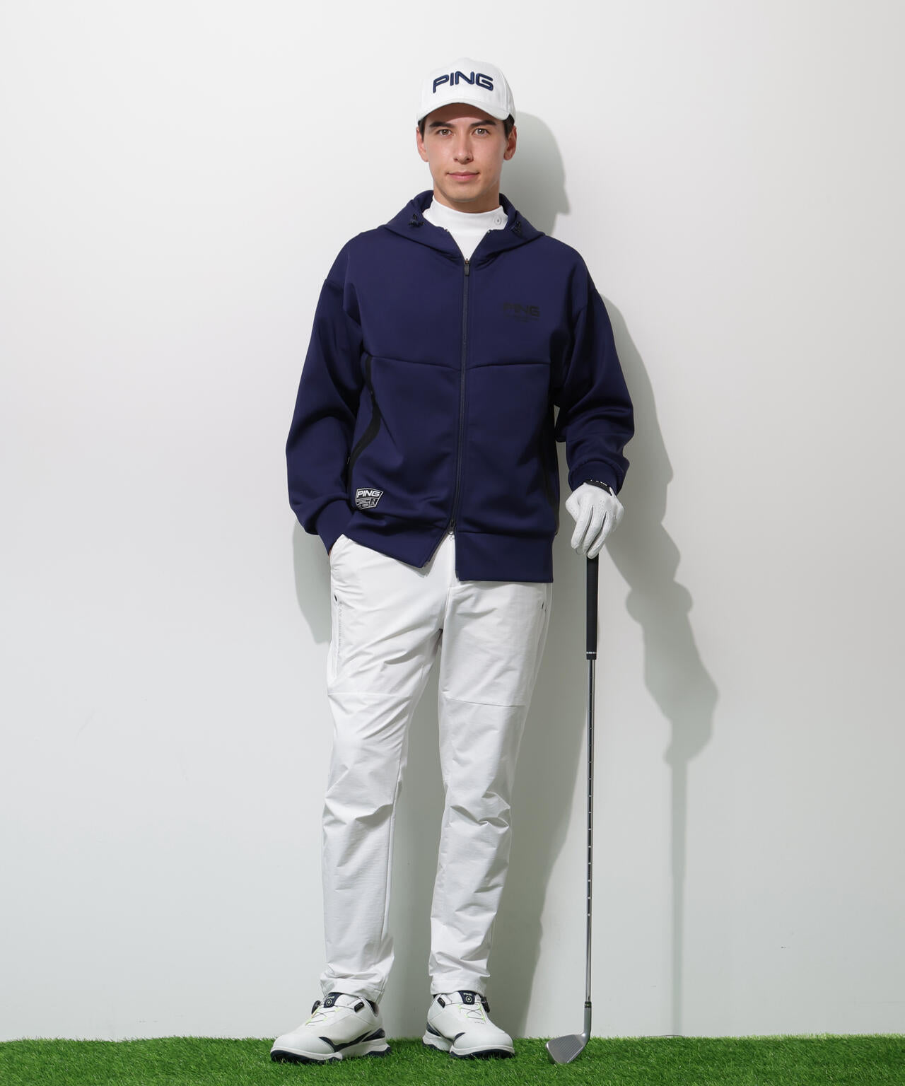 【PING APPAREL】ダンボールニットフルジップフーディー ＜GOLD＞ (MENS)