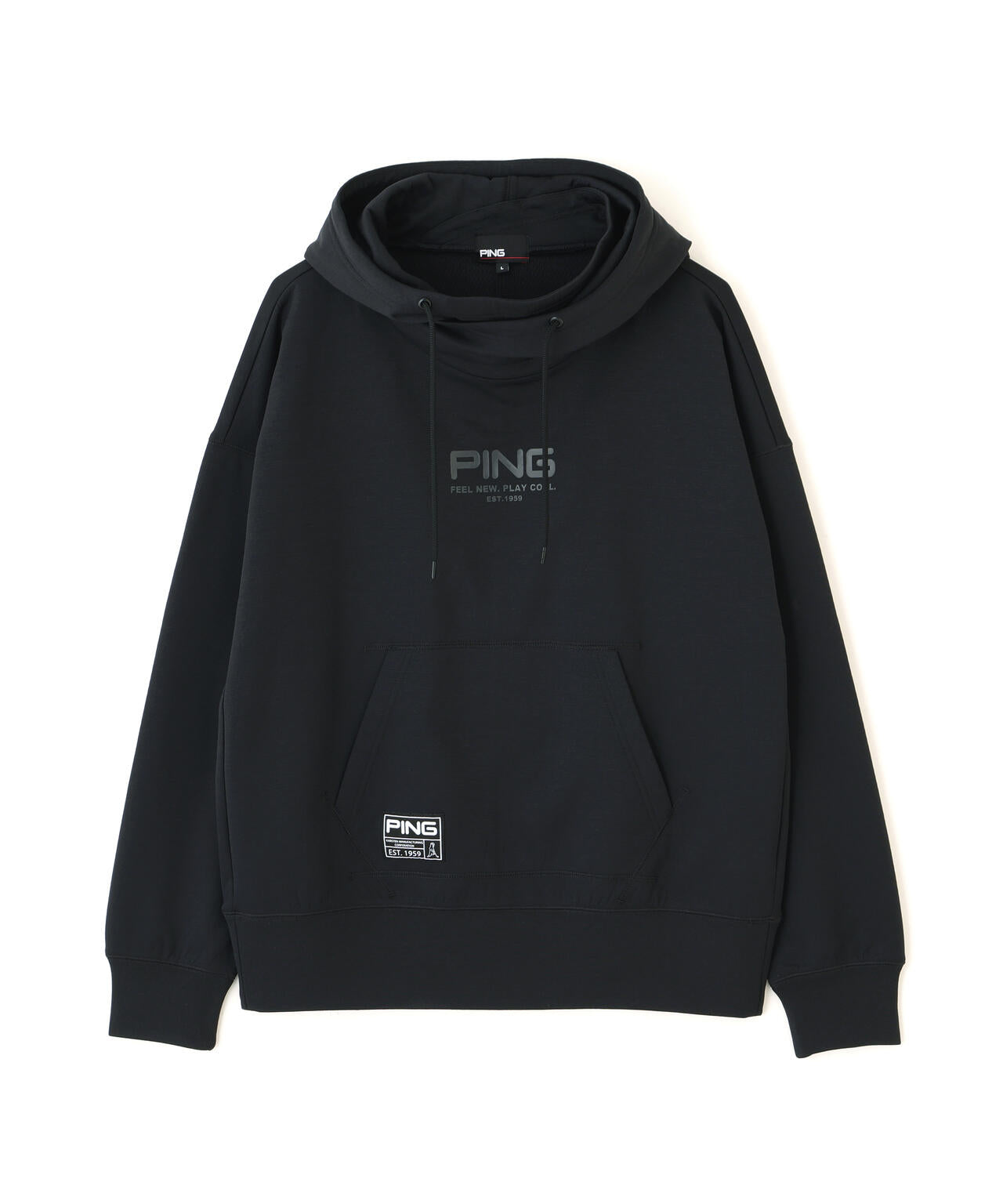 【PING APPAREL】全方向ストレッチ 接結裏メッシュスウェットフーディプルオーバー ＜GOLD＞ (MENS)