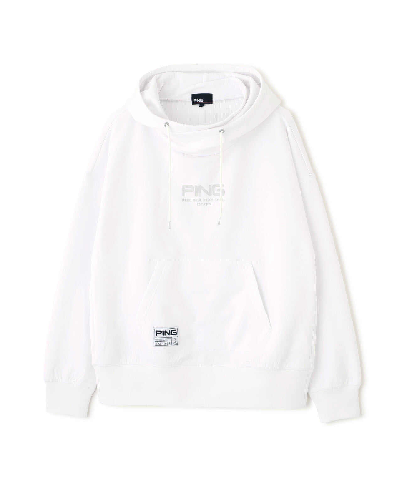 【PING APPAREL】全方向ストレッチ 接結裏メッシュスウェットフーディプルオーバー ＜GOLD＞ (MENS)