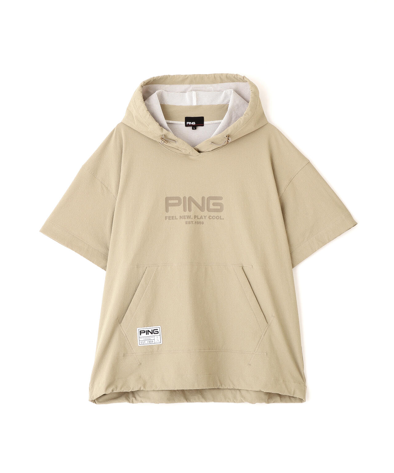 【PING APPAREL】半袖フーディプルオーバー ＜GOLD＞ (MENS)