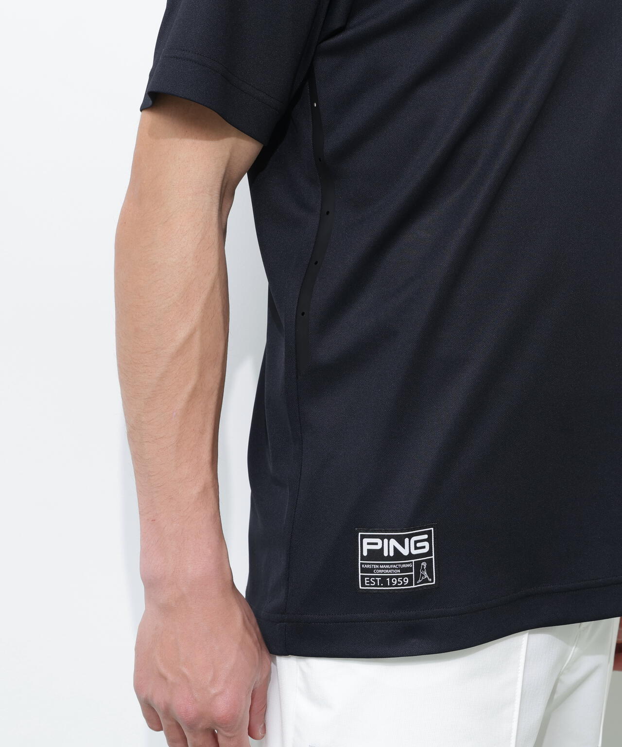 【PING APPAREL】サンベール×クールフローカノコ半袖ハイネックシャツ ＜GOLD＞ (MENS)