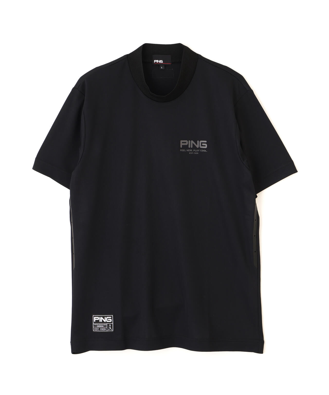 【PING APPAREL】サンベール×クールフローカノコ半袖ハイネックシャツ ＜GOLD＞ (MENS)