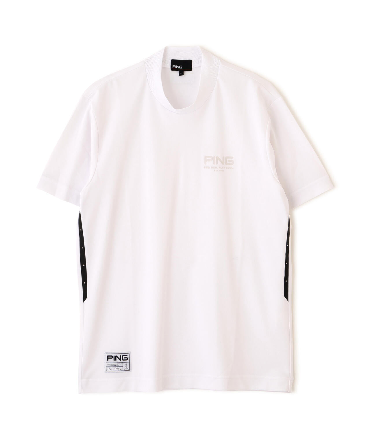 【PING APPAREL】サンベール×クールフローカノコ半袖ハイネックシャツ ＜GOLD＞ (MENS)
