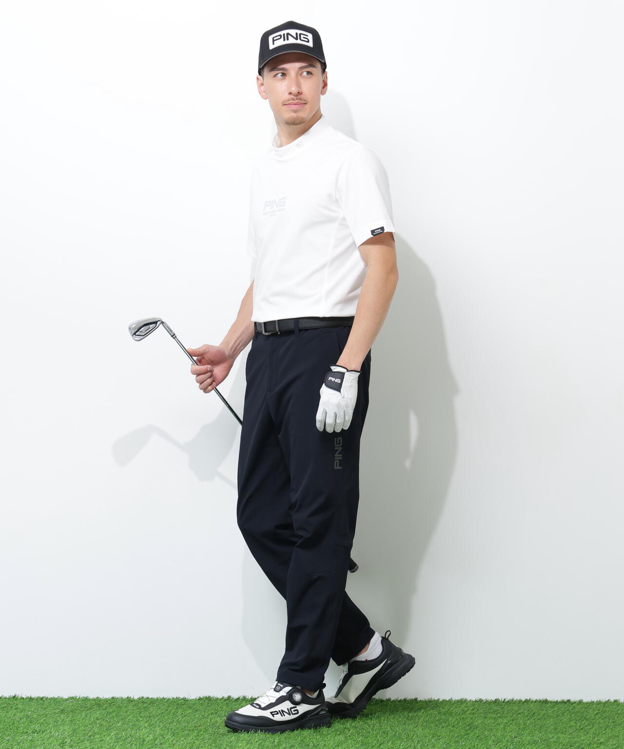 【PING APPAREL】クイックドライ半袖カノコハイネックシャツ ＜PERFORMANCE＞ (MENS)