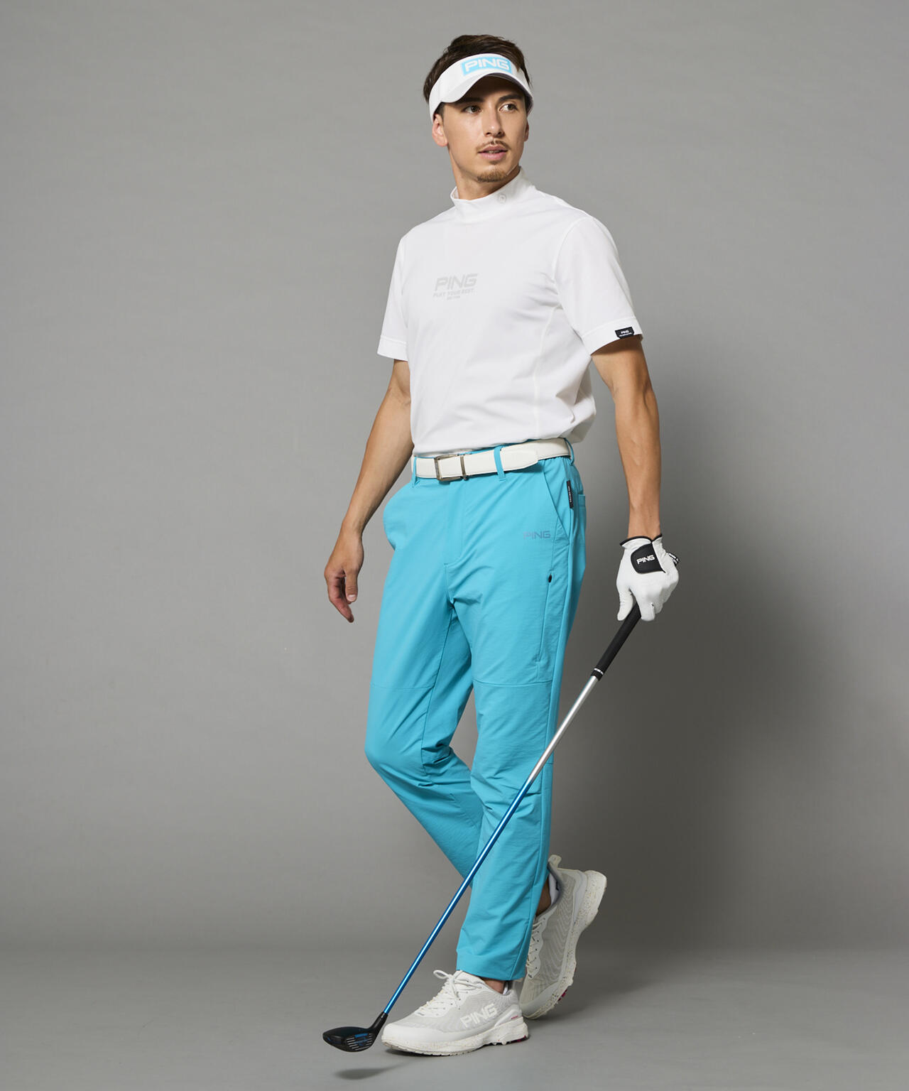【PING APPAREL】クイックドライ半袖カノコハイネックシャツ ＜PERFORMANCE＞ (MENS)