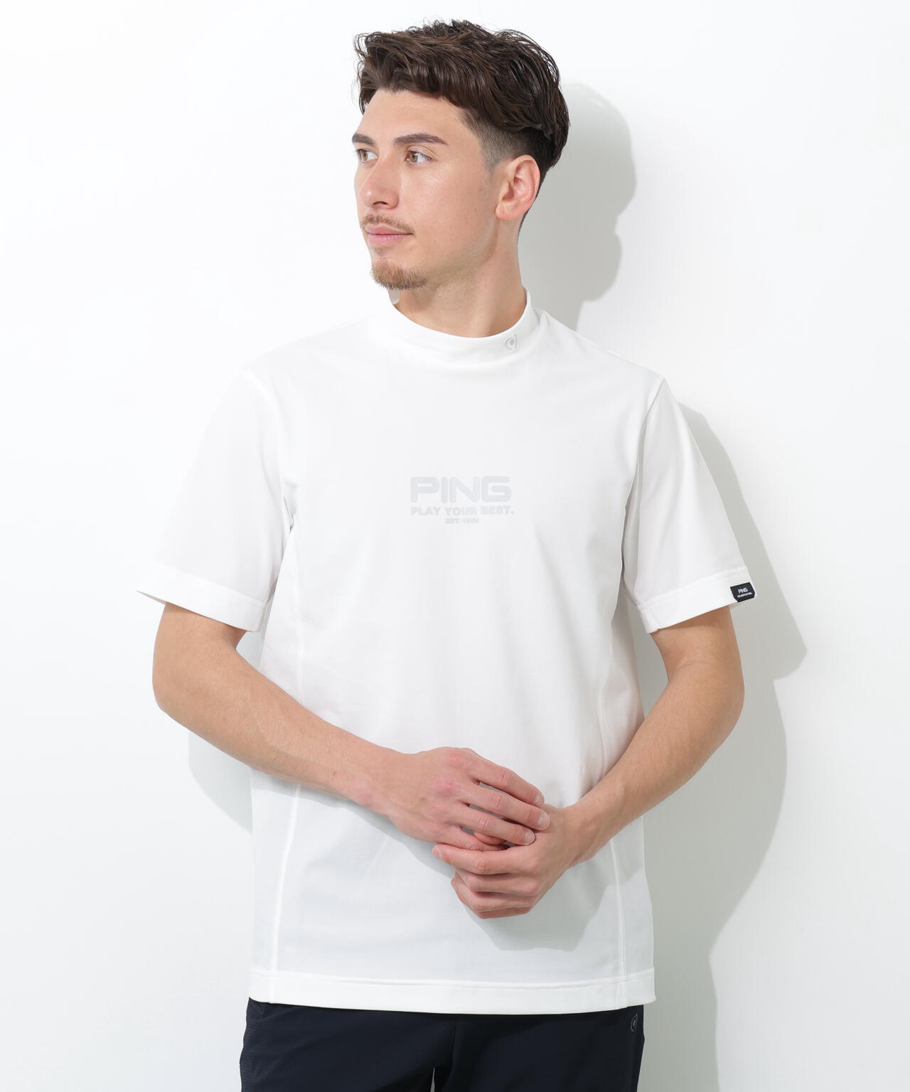 【PING APPAREL】クイックドライ半袖カノコハイネックシャツ ＜PERFORMANCE＞ (MENS)