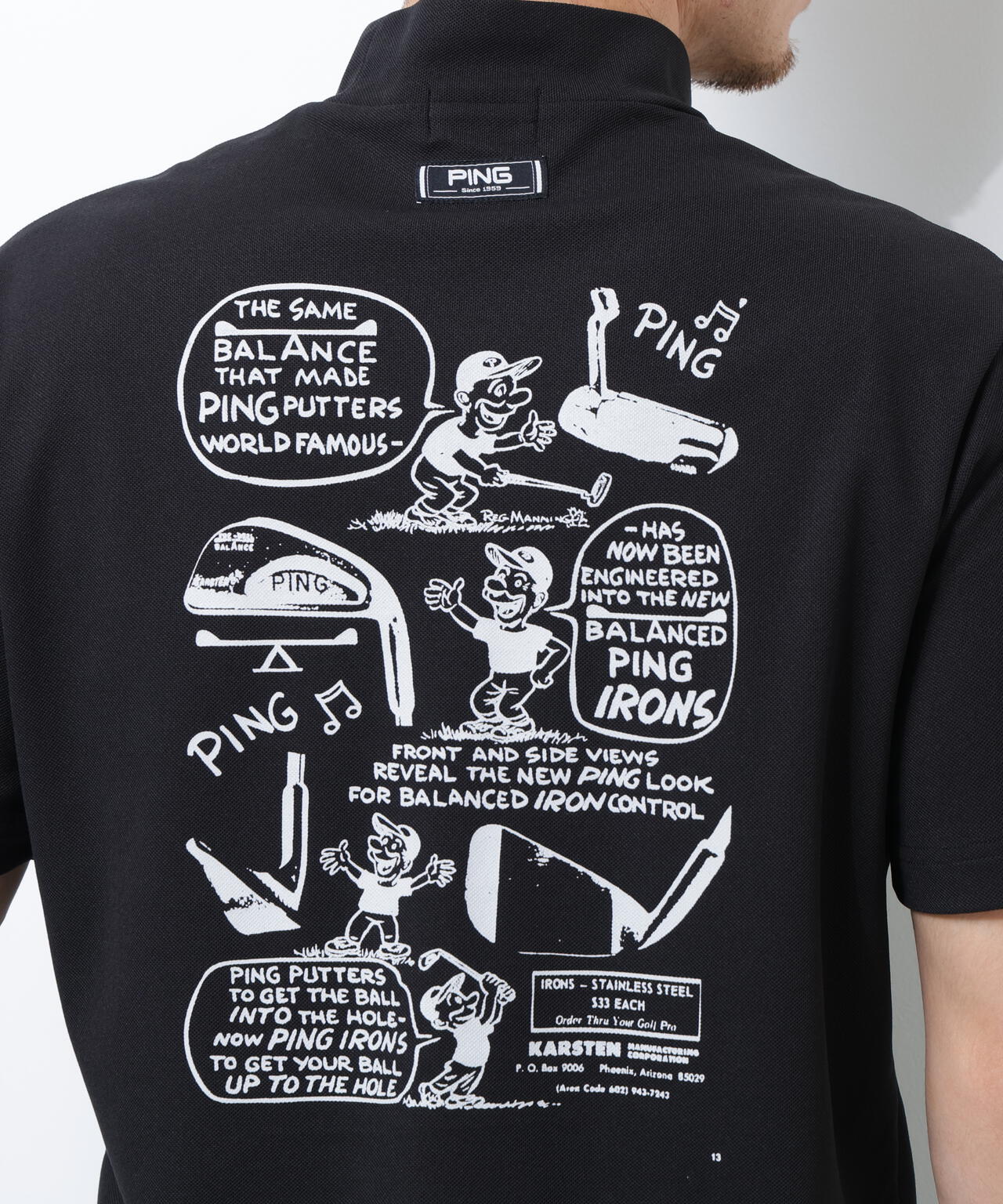 【PING APPAREL】【10カラーシリーズ】PEカノコ半袖ハイネックシャツ ＜NATIVE＞ (MENS)