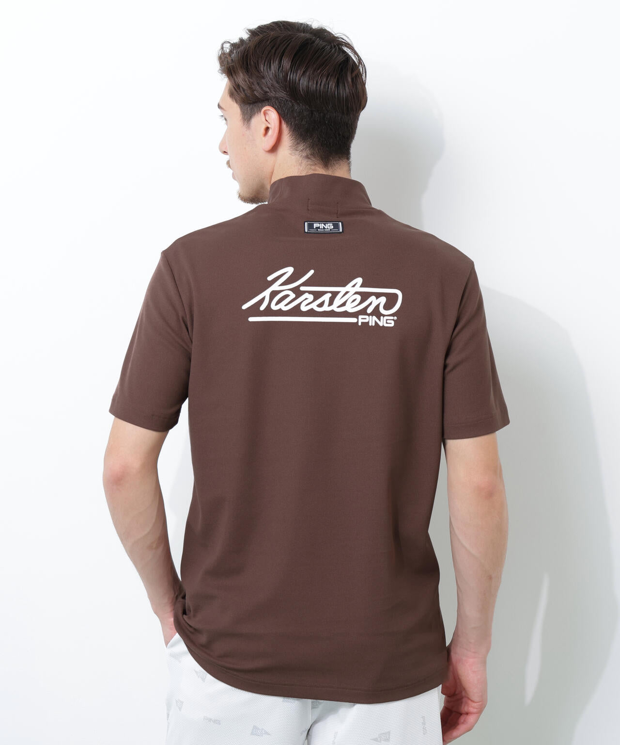 【PING APPAREL】【10カラーシリーズ】PEカノコ半袖ハイネックシャツ ＜NATIVE＞ (MENS)