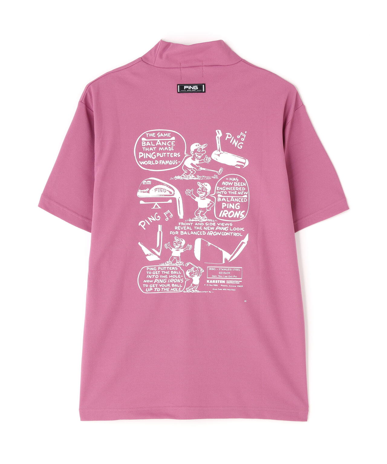【PING APPAREL】【10カラーシリーズ】PEカノコ半袖ハイネックシャツ ＜NATIVE＞ (MENS)