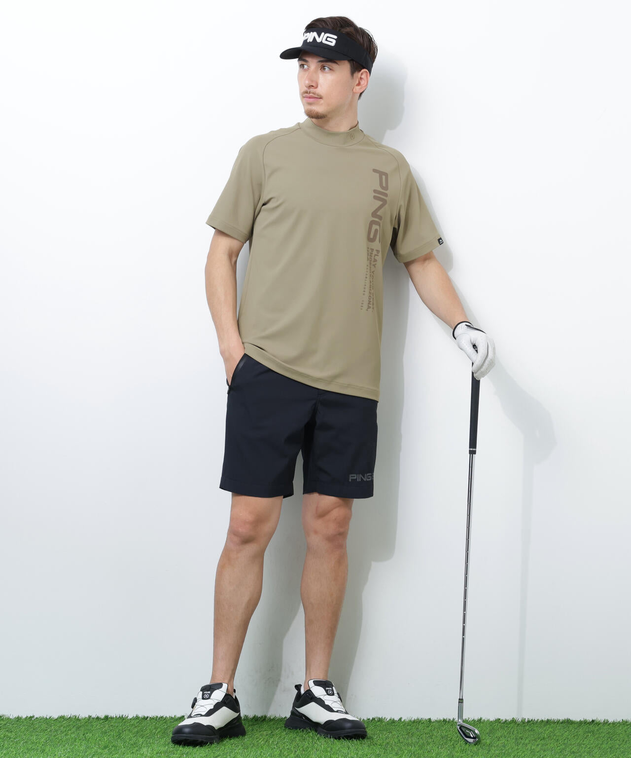 【PING APPAREL】テラカノコ半袖ハイネックシャツ ＜PERFORMANCE＞ (MENS)
