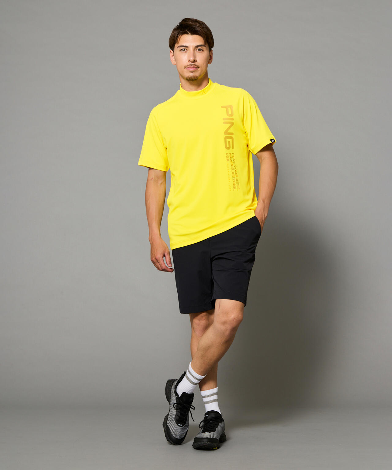 【PING APPAREL】テラカノコ半袖ハイネックシャツ ＜PERFORMANCE＞ (MENS)