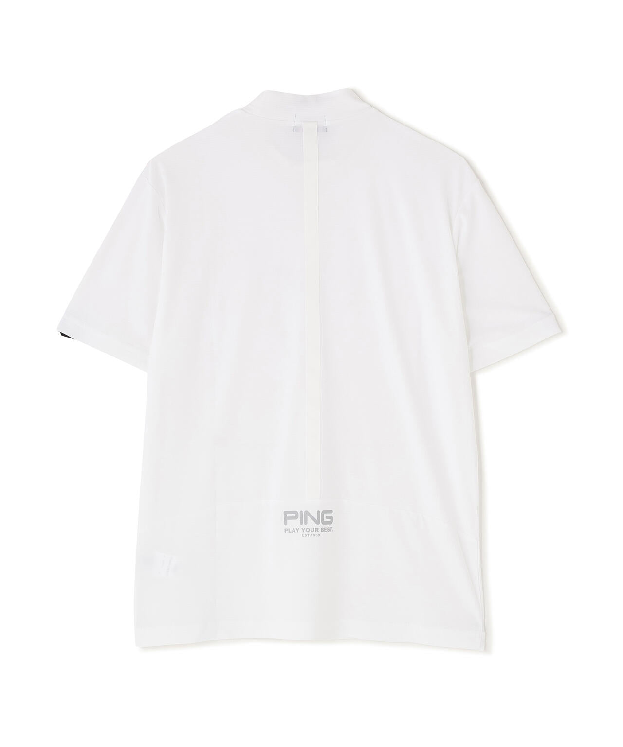 【PING APPAREL】シングルメッシュ レイブロック半袖ハイネックシャツ ＜PERFORMANCE＞ (MENS)