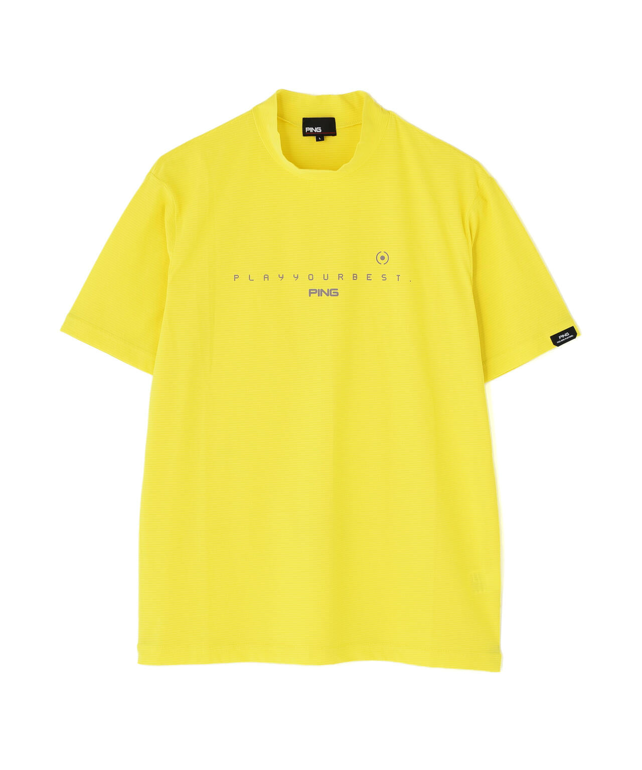 【PING APPAREL】シングルメッシュ レイブロック半袖ハイネックシャツ ＜PERFORMANCE＞ (MENS)
