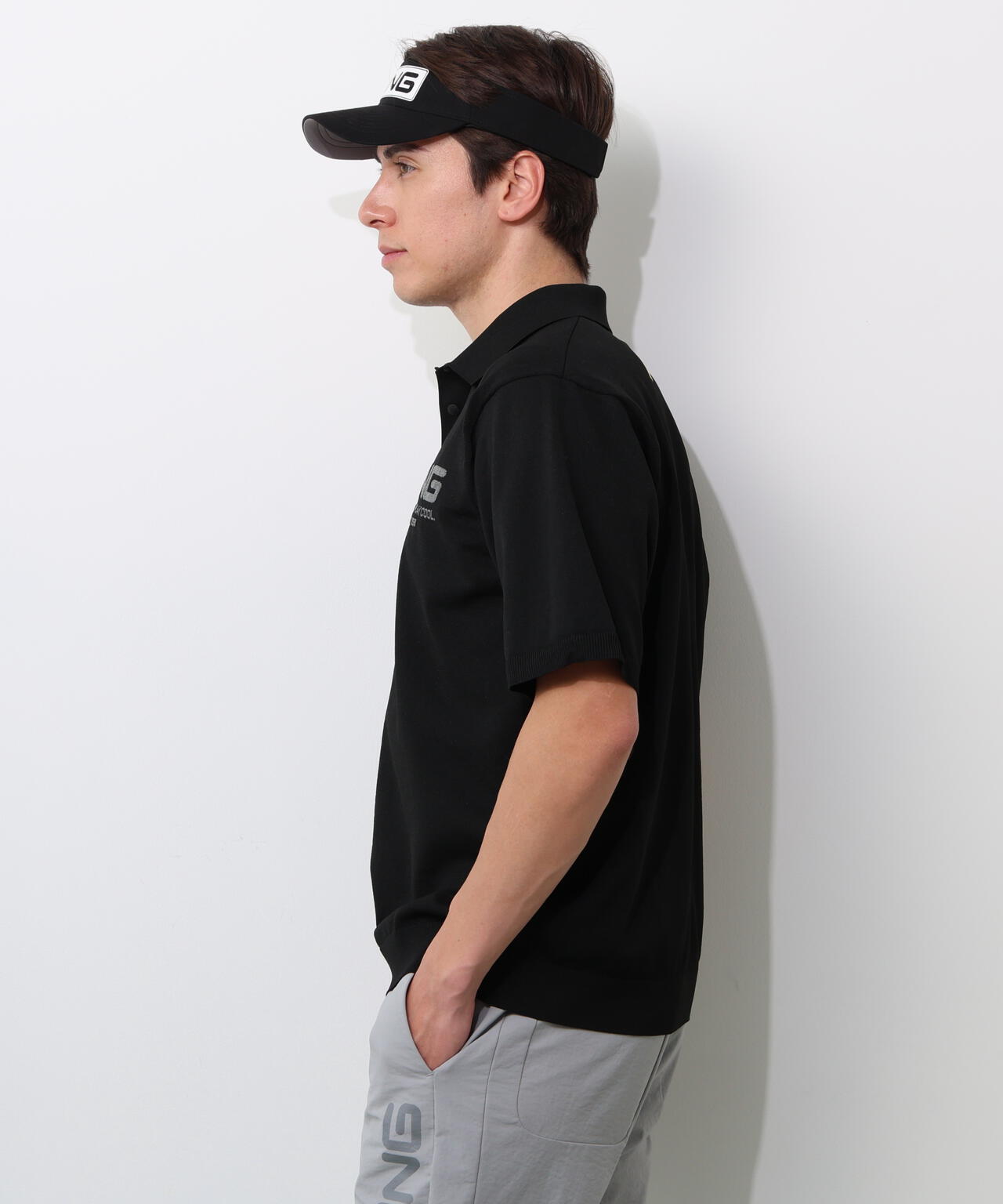 【PING APPAREL】半袖ニットポロシャツ ＜GOLD＞ (MENS)
