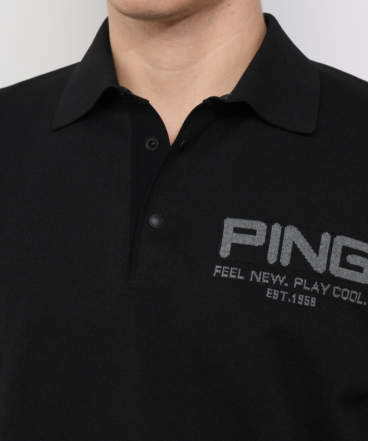 【PING APPAREL】半袖ニットポロシャツ ＜GOLD＞ (MENS)