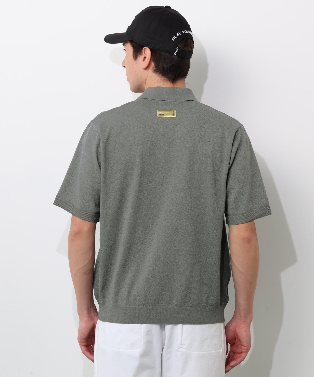 【PING APPAREL】半袖ニットポロシャツ ＜GOLD＞ (MENS)