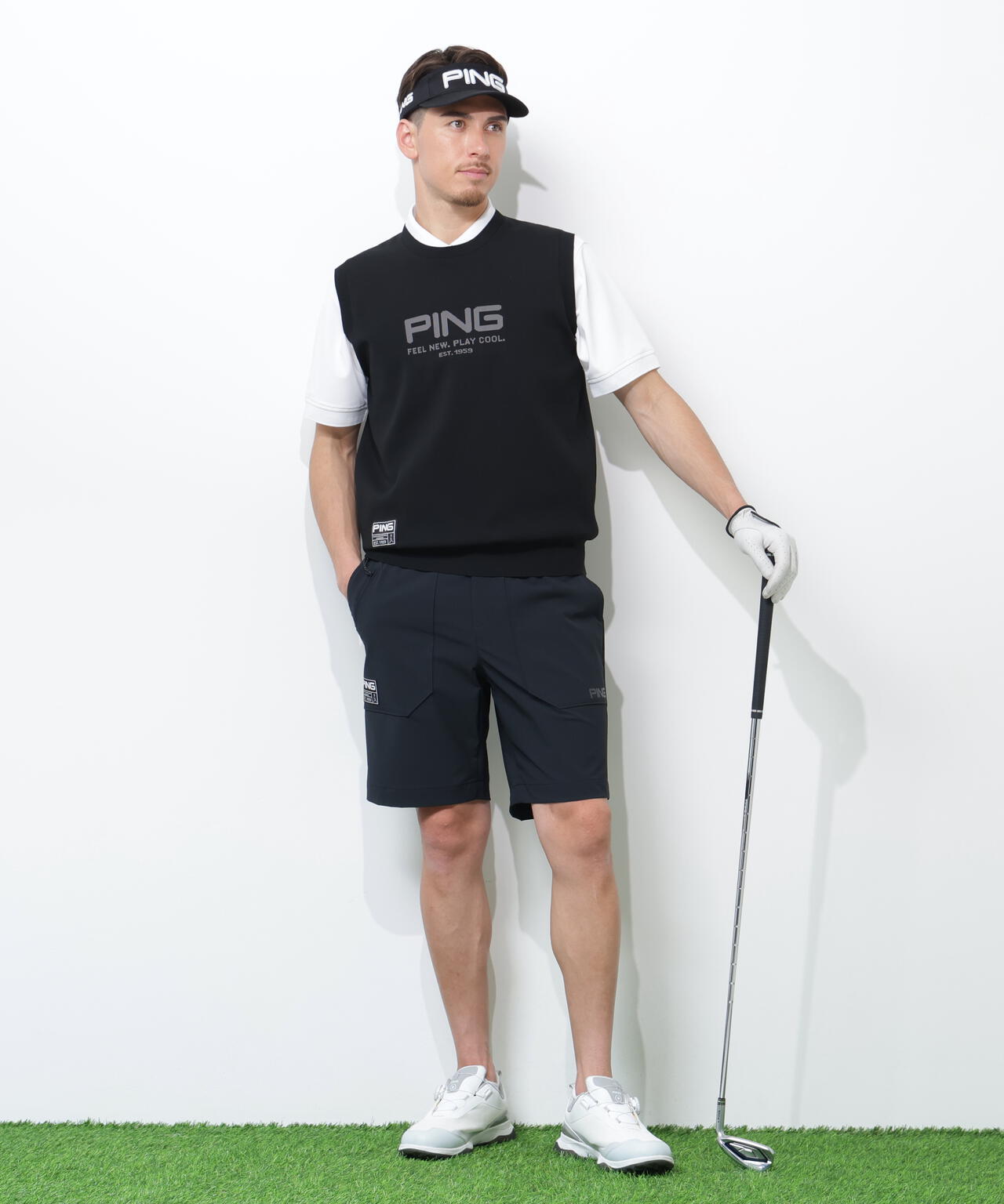 【PING APPAREL】ニットベスト ＜GOLD＞ (MENS)