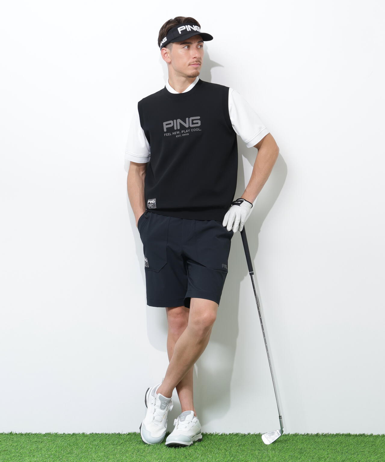 【PING APPAREL】ニットベスト ＜GOLD＞ (MENS)