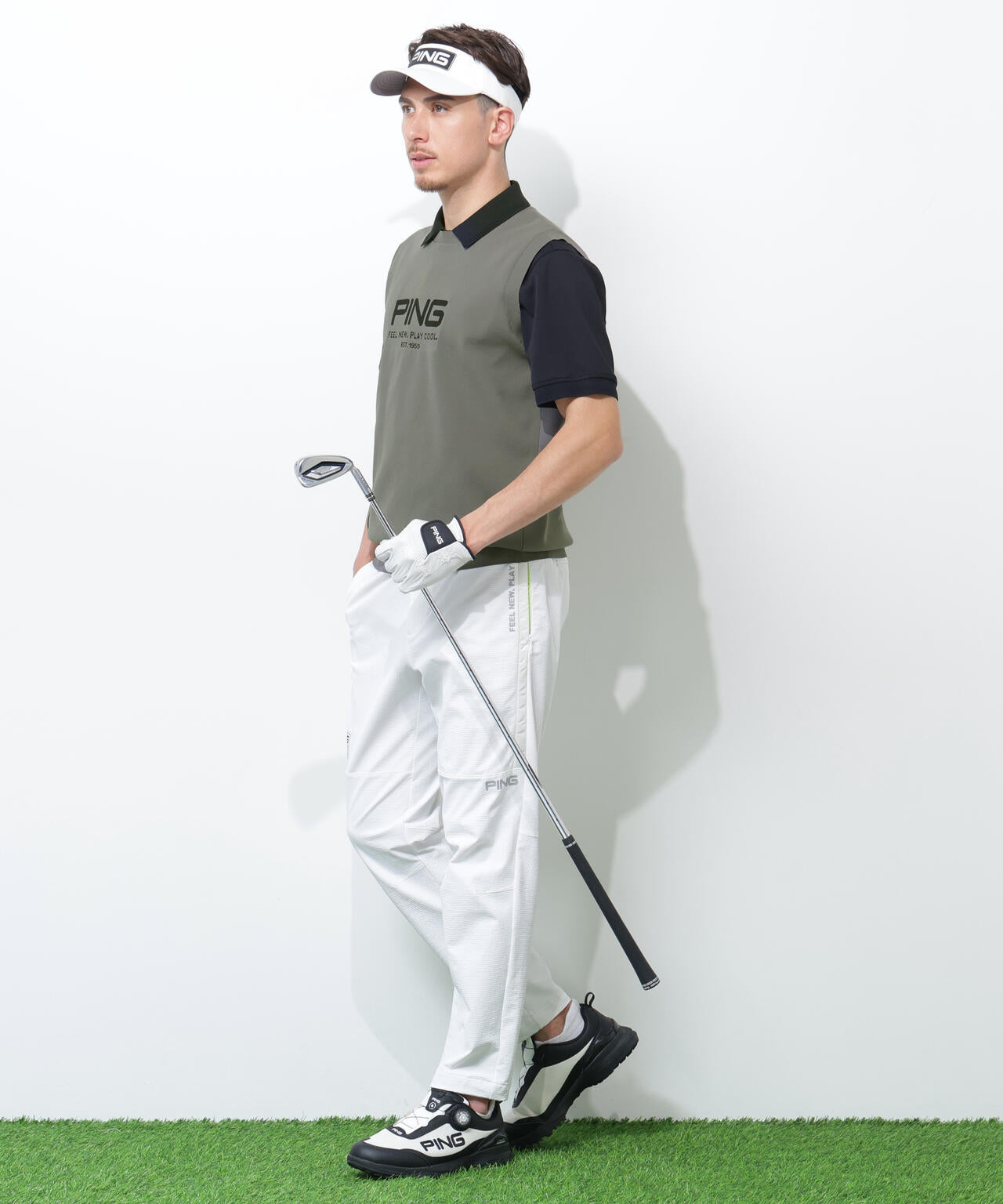 【PING APPAREL】ニットベスト ＜GOLD＞ (MENS)