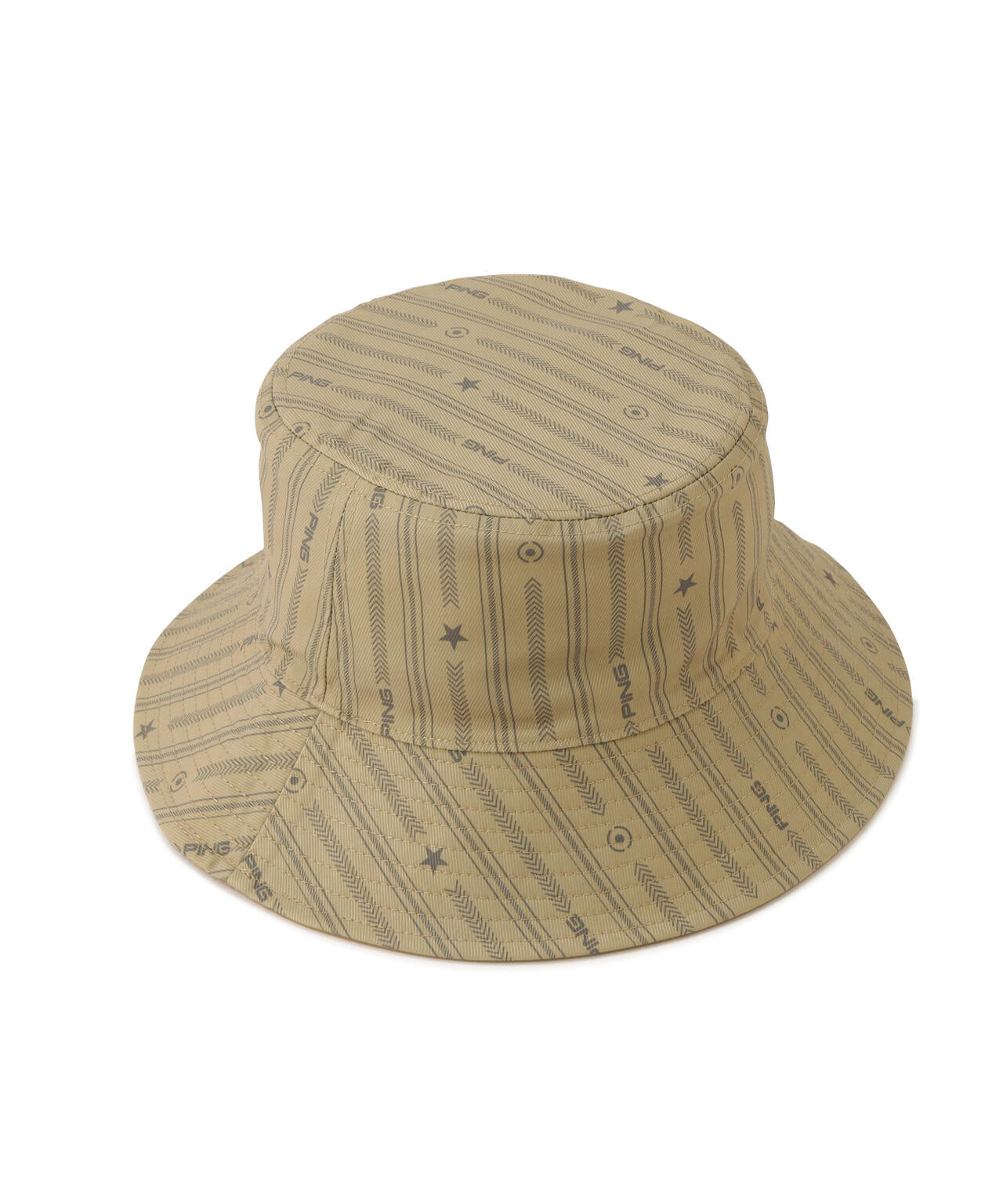 【PING APPAREL】ストライプ総柄プリントリバーシブルハット ＜NATIVE＞(UNISEX)