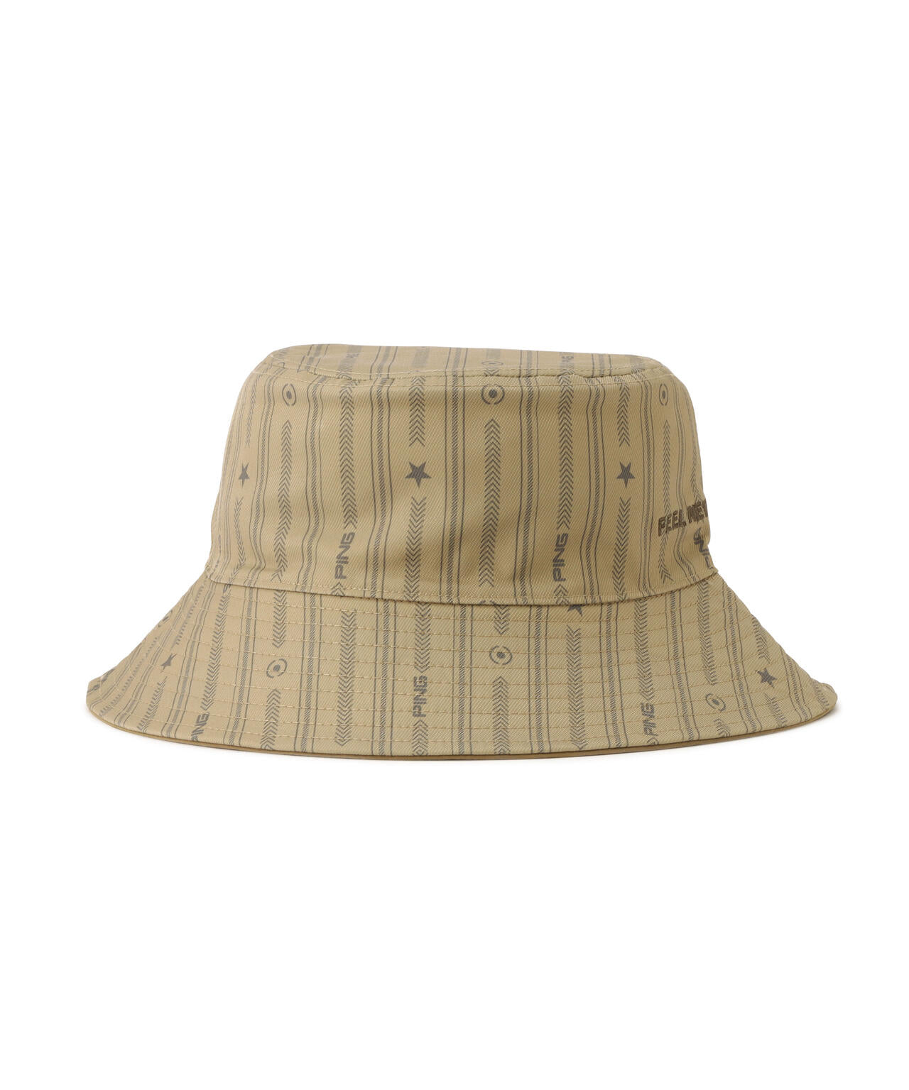 【PING APPAREL】ストライプ総柄プリントリバーシブルハット ＜NATIVE＞(UNISEX)
