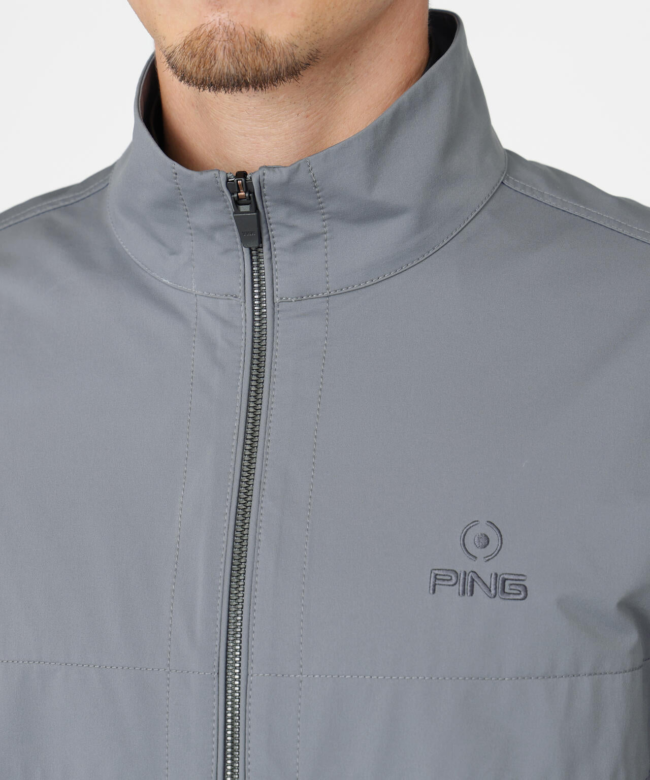 【PING APPAREL】ストレッチハイゲージ天竺2WAYスタンドフルジップブルゾン (MENS)