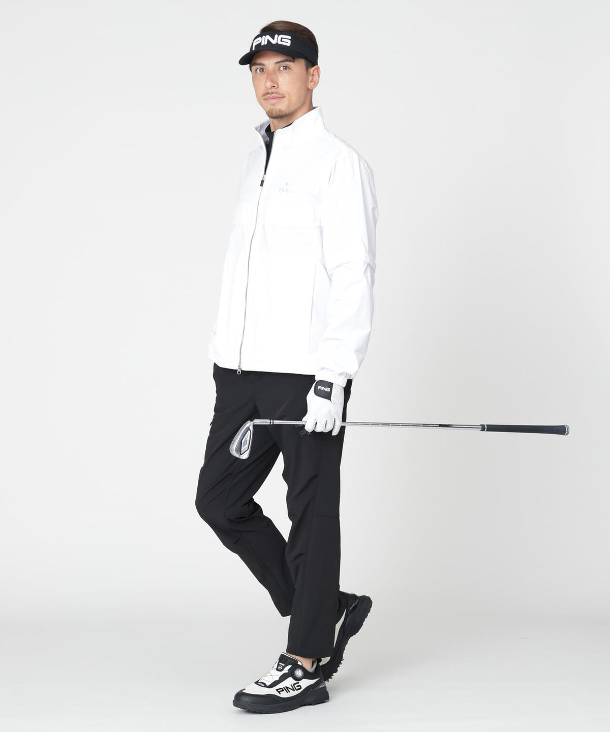 【PING APPAREL】ストレッチハイゲージ天竺2WAYスタンドフルジップブルゾン (MENS)