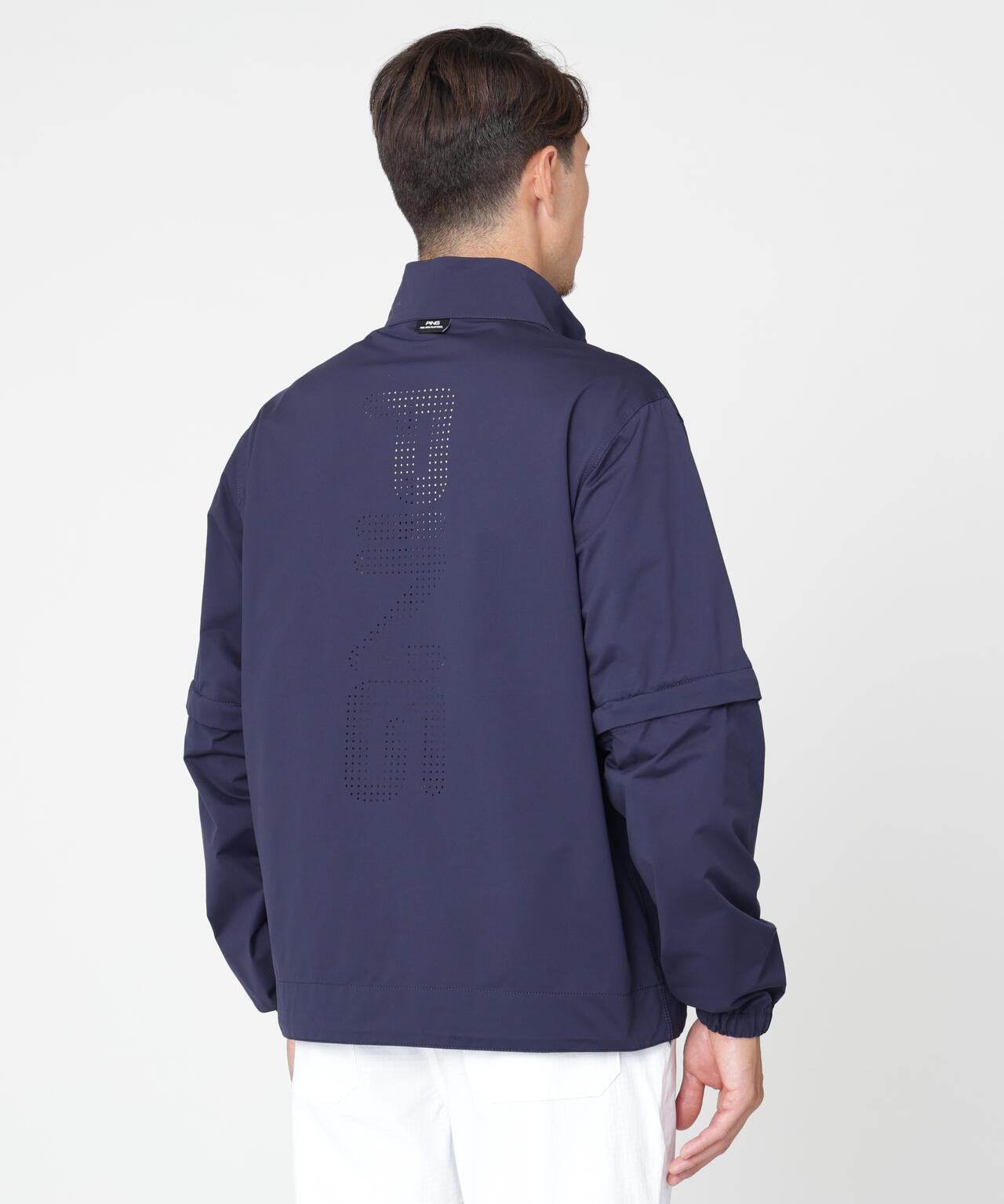 【PING APPAREL】ストレッチハイゲージ天竺2WAYスタンドフルジップブルゾン (MENS)