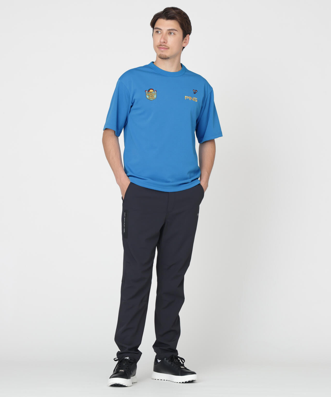 ［PING APPAREL］［UVカット・透け防止］ミニリップストップテーパードパンツ (MENS)