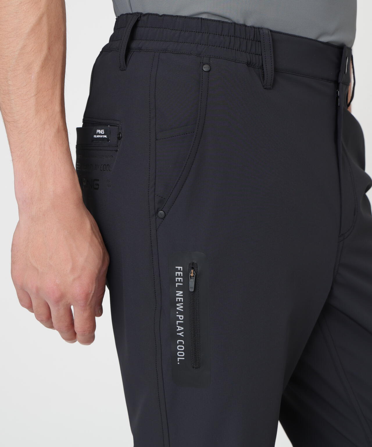［PING APPAREL］［UVカット・透け防止］ミニリップストップテーパードパンツ (MENS)